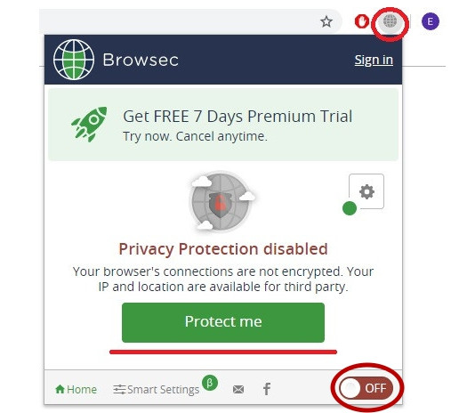 Установить расширение Browsec Анонимайзер Browsec