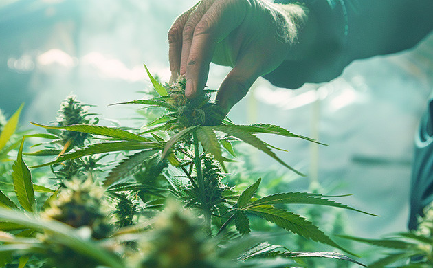 Сбор урожая конопли